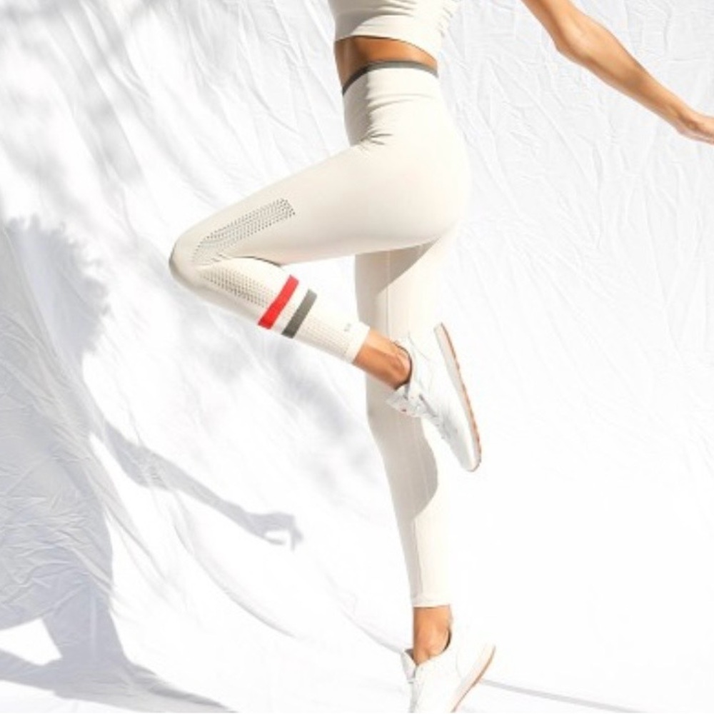 Splits59 Cream and Red Women's Leggings